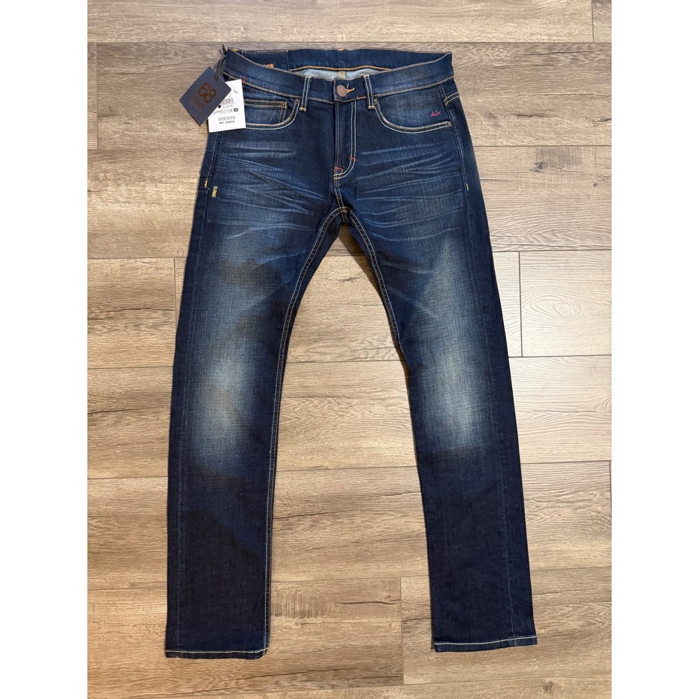 SUN68 Denim Mens Dark Wash Slim Fit Stretch Jeans NY-20808 Blue Size 30 x 33 NWT